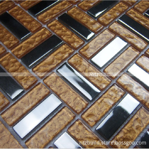Tartan Design Glass Mosaic Tiles for Wall and Floor.